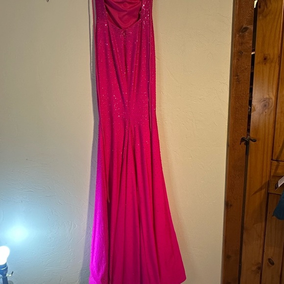 Sherri Hill Sparkling Fuchsia Gown - Picture 1 of 12